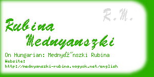 rubina mednyanszki business card